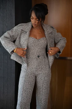 Lt. Grey  Zoe Tweed Jacket