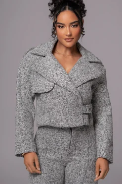 Lt. Grey  Zoe Tweed Jacket