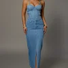 Medium Wash Adana Denim Skirt