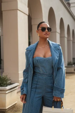 Medium Wash All You Need Denim Corset