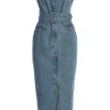 Medium Wash Celene Denim Maxi Dress