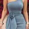 Medium Wash Denim Rosalind Mini Dress
