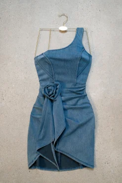 Medium Wash Denim Rosalind Mini Dress