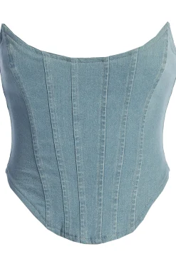 Medium Wash  Fenix Reversible Denim Corset