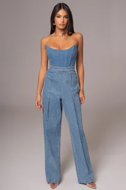 Medium Wash  Fenix Reversible Denim Corset