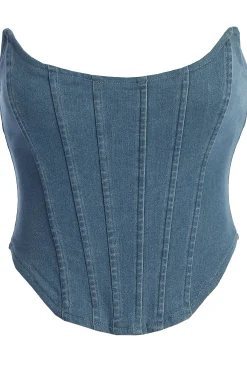 Medium Wash  Fenix Reversible Denim Corset