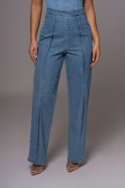 Medium Wash Stay Sharp Denim Trouser