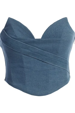 Medium Wash Teyana Denim Bustier