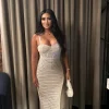 Milk Deep Sea Crochet Maxi Dress
