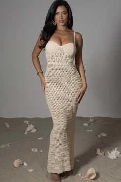 Milk Deep Sea Crochet Maxi Dress