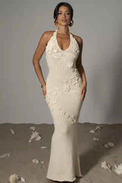 Milk Seaside Halter Maxi Dress
