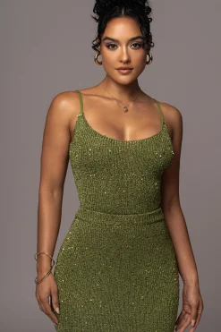 Moss Palace Sequin Skirt Set