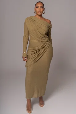 Moss Textured One Shoulder Bodysuit