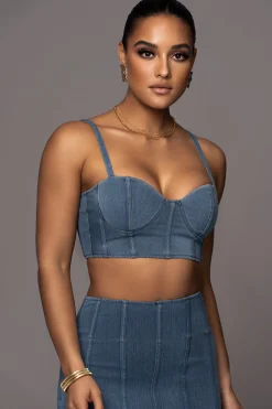 NAT  LIV x JLUXLABEL Denim Eliana Skirt Set