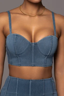 NAT  LIV x JLUXLABEL Denim Eliana Skirt Set