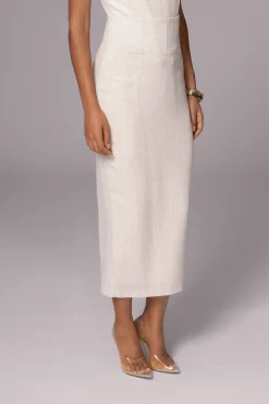 Natural Coastland Linen Skirt