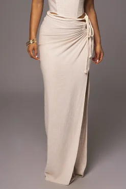 Natural Destination Linen Skirt Set