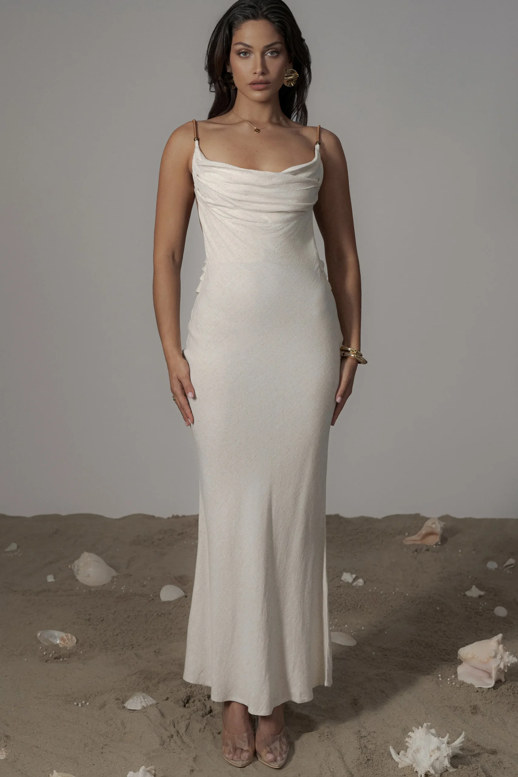 Natural Getaway Linen Maxi Dress