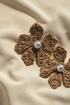 Natural Lexa Flower Earrings