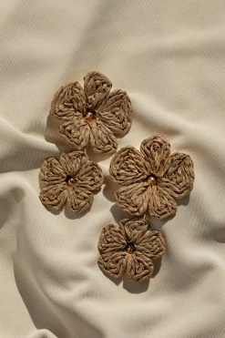 Natural Lotus Dangle Earrings
