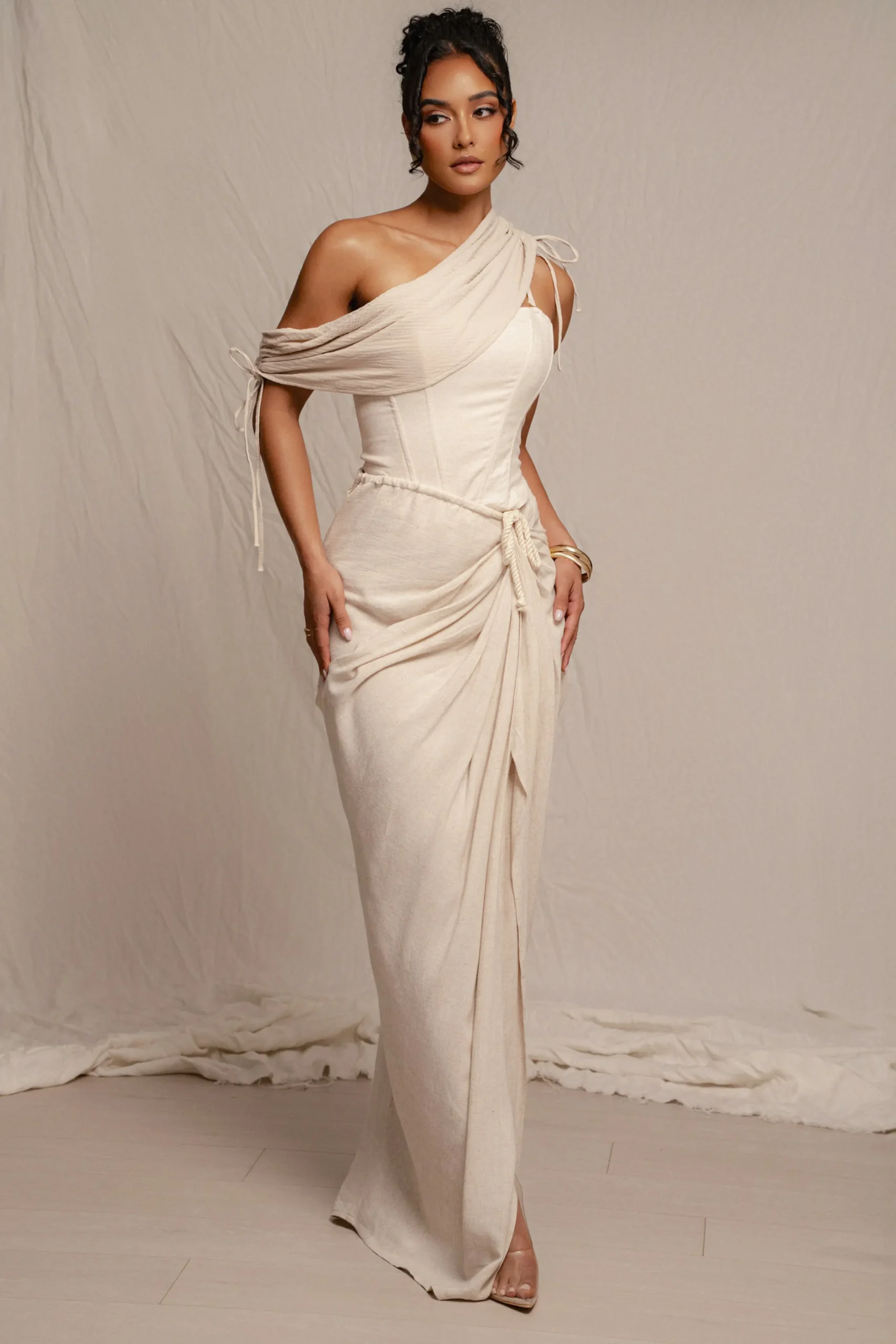 Natural New Obsession Draped Top