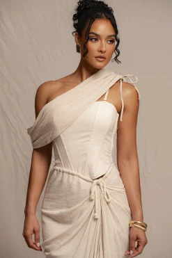 Natural New Obsession Draped Top