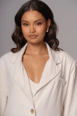 Natural Ocean Breeze Linen Blazer