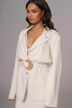 Natural Ocean Breeze Linen Blazer
