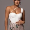 Natural Scenic One-Shoulder Linen Bodysuit