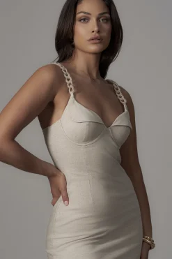 Natural Secret Hideout Linen Dress