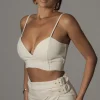 Natural Sunrise Linen Bustier