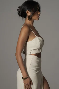 Natural Sunrise Linen Bustier