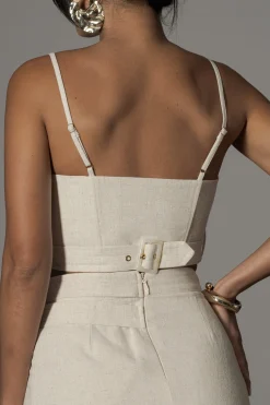 Natural Sunrise Linen Bustier