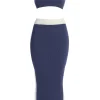Navy Heartbreaker Two-Piece Skirt Set
