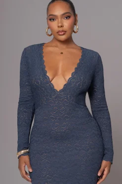 Navy Reunited Maxi Dress
