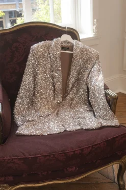 Nixie Sequin Oversized Blazer