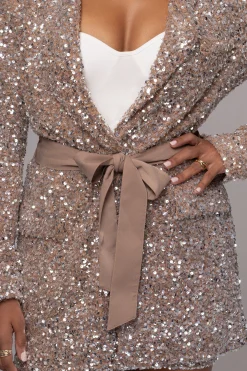 Nixie Sequin Oversized Blazer