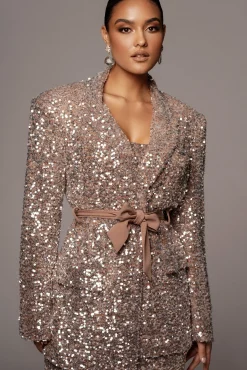 Nixie Sequin Oversized Blazer