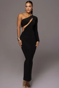 Noir Jorgia Keyhole Dress