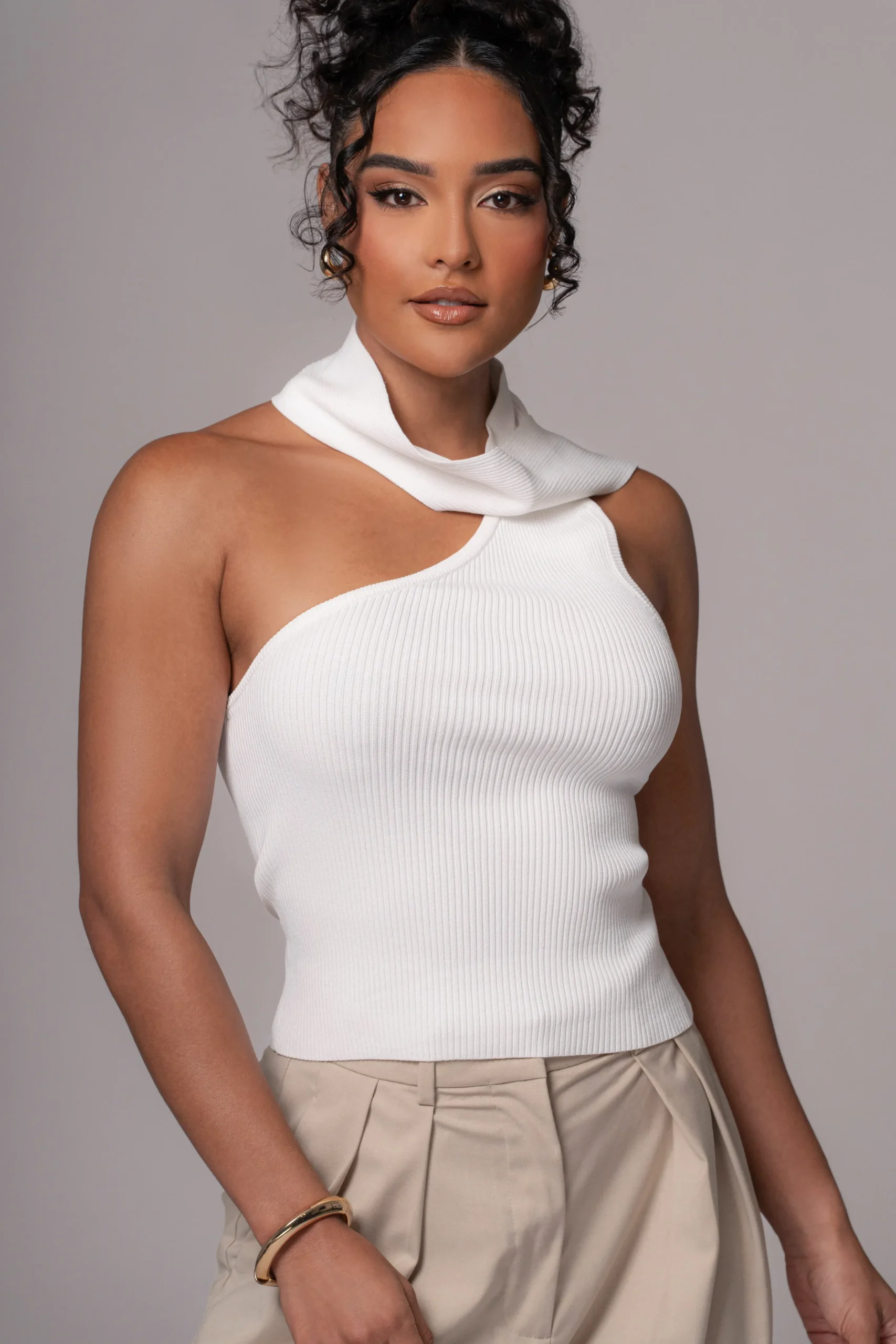 Off White Anderson Ribbed Top