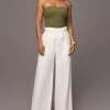 Off White Waverly Linen Trousers
