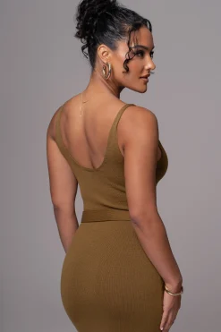 Olive Belted Envy Midi Dress