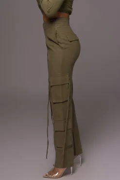 Olive Better Half Linen Utility Pants
