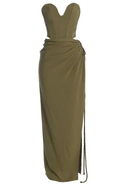 Olive Destination Linen Skirt Set