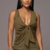 Olive Elicia Linen Top
