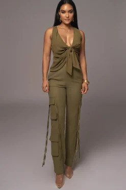 Olive Elicia Linen Top