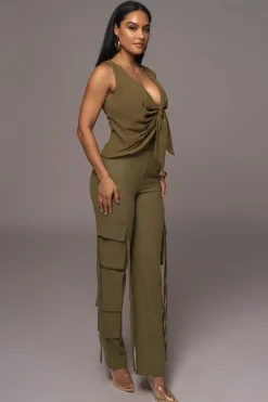 Olive Elicia Linen Top