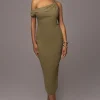 Olive Escape Linen Dress