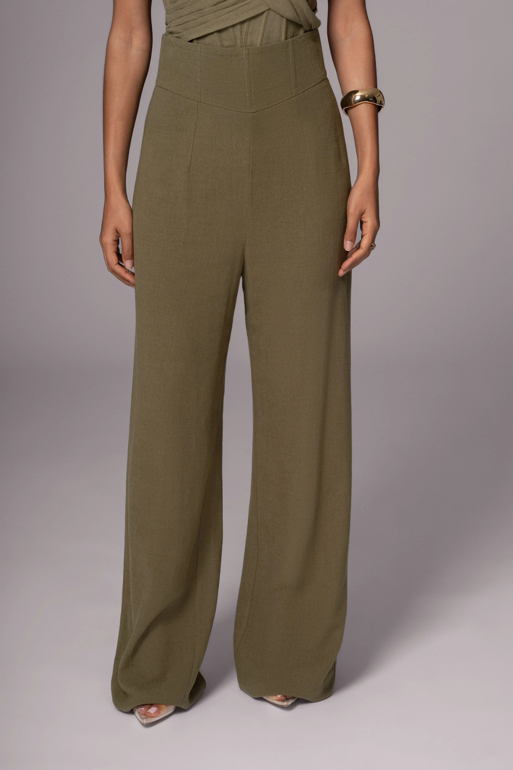 Olive Explorer Linen Pants