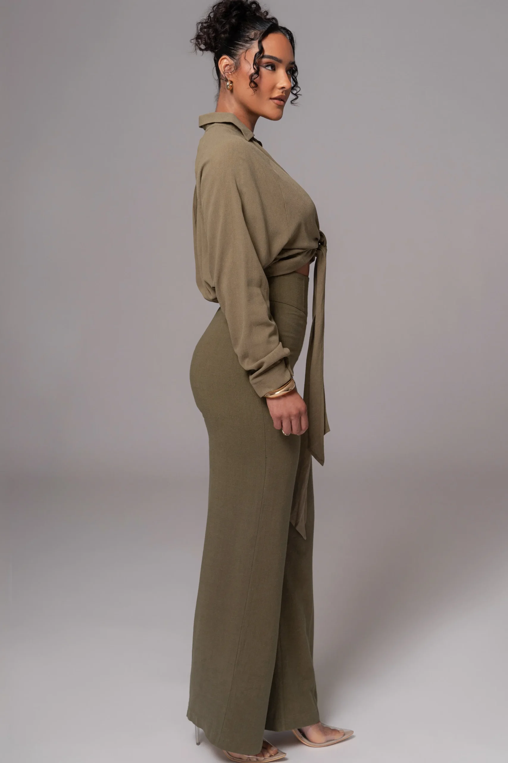 Olive Explorer Linen Pants